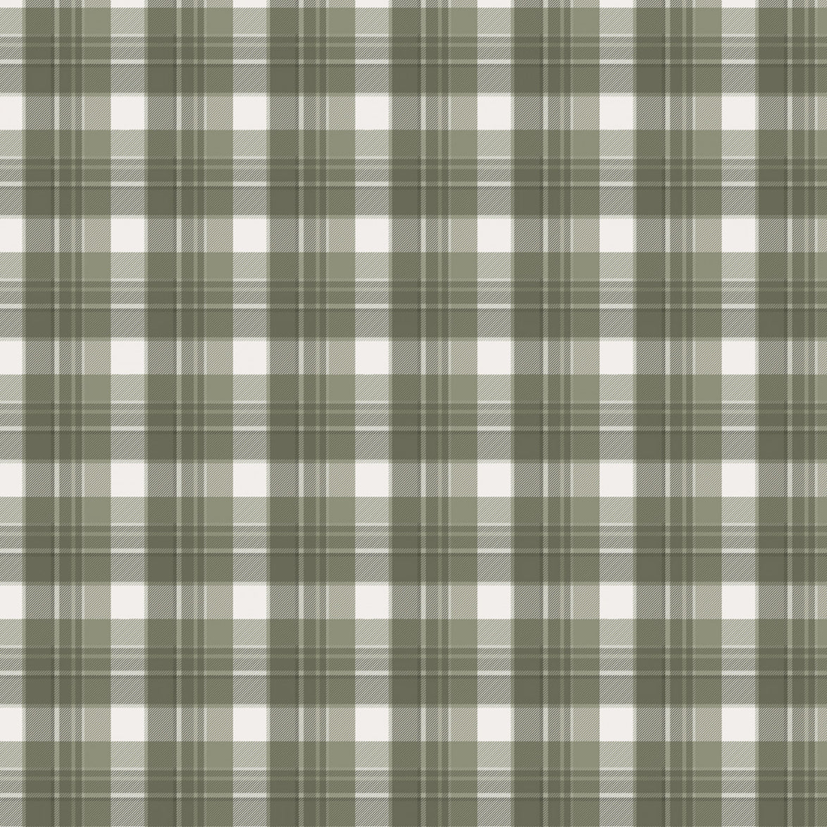 Wildlife Trail Cream/Green Plaid-0135