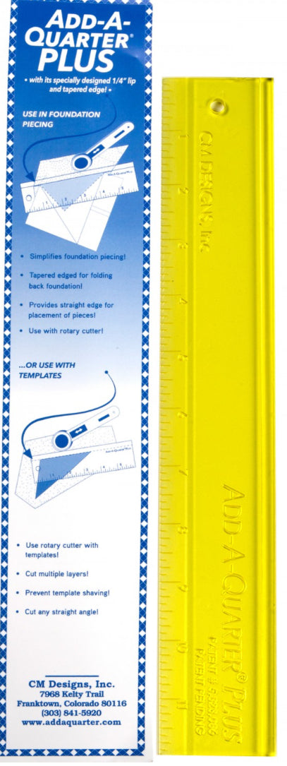 Add-A-Quarter Plus Ruler-12”