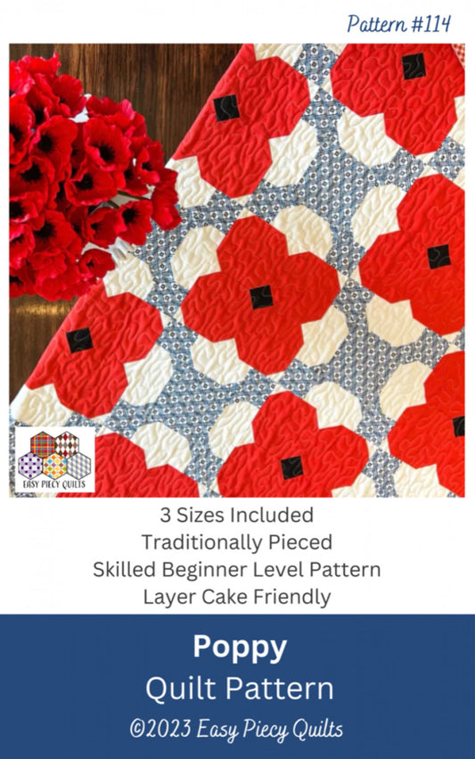 Poppy pattern by Easy Piece Quilts