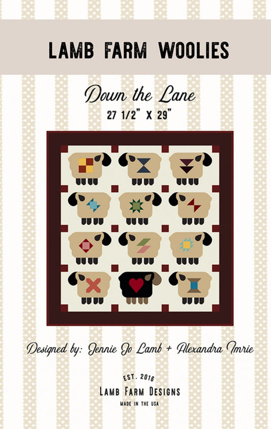 Down the Lane Woolies pattern by Lamb Farm Designs