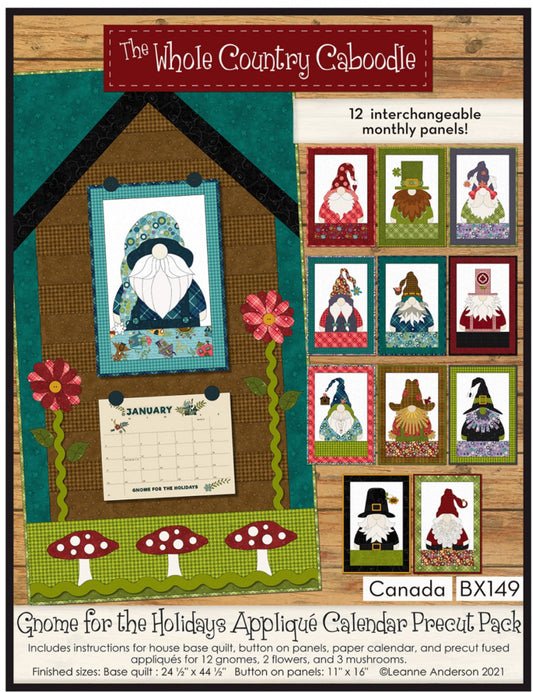 Gnome for the Holidays Appliqué Calendar