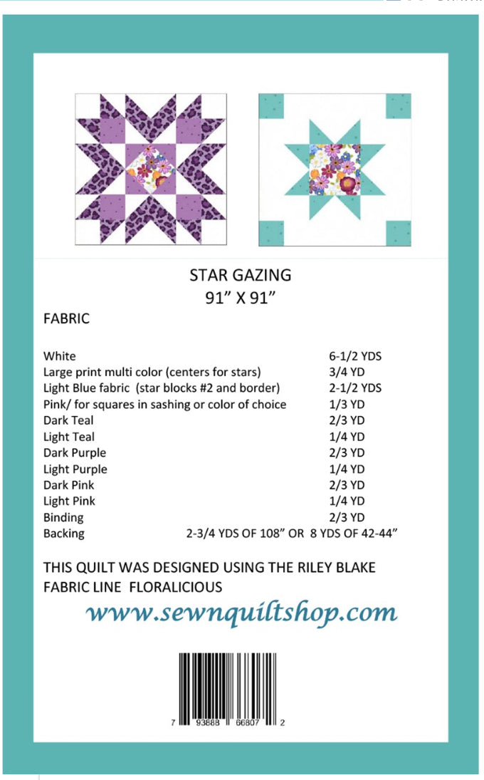 Star Gazing Quilt Pattern by Sew-N-Quilt