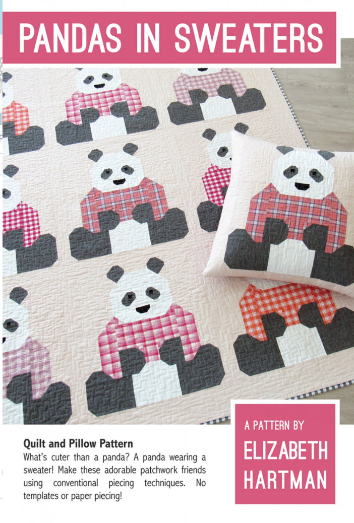 Pandas in Sweaters pattern by Elizabeth Hartman