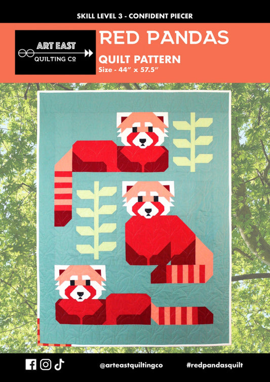 Red Pandas pattern by Art East Quilting