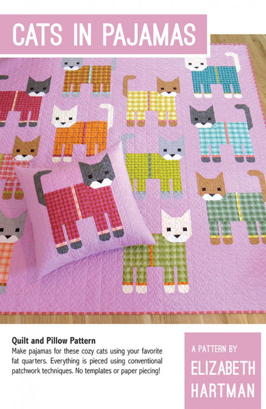 Cats in Pajamas pattern by Elizabeth Hartman