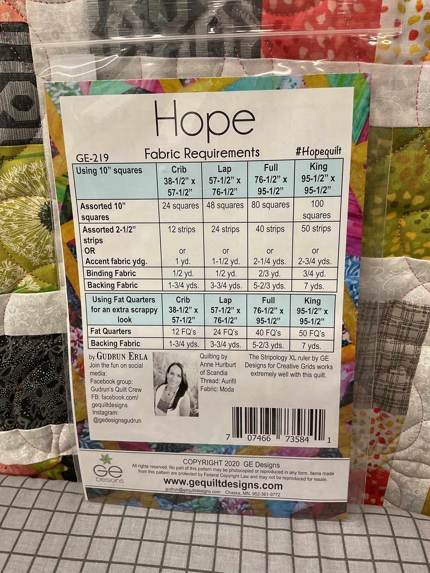 Hope pattern by GE Designs