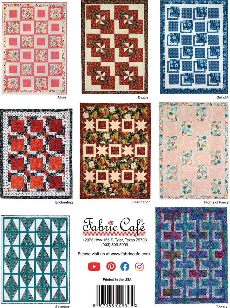 The Magic of 3-Yard Quilts book by Fabric Cafe