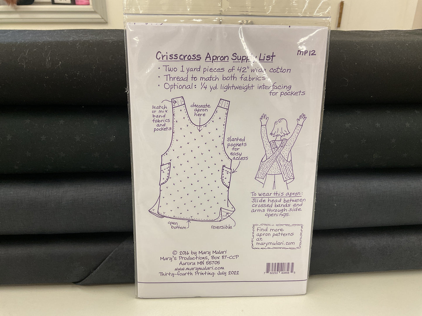 Crisscross Apron Pattern by Mary Mulari