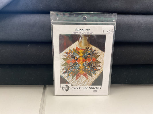 Sunburst pattern by Creek Side Stitches